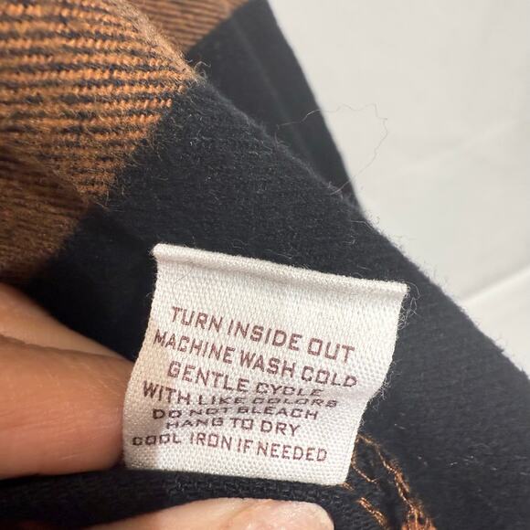 Blu Pepper Orange Plaid Buffalo Print Shacket Sz S - Picture 8 of 14